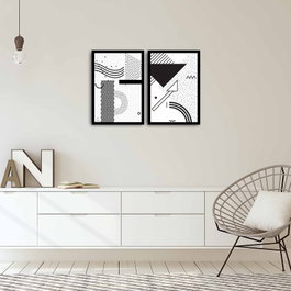 Wallity Juego de 2 Cuadros Decorativos Enmarcados 2PSCT-07